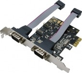CARD adaptor LOGILINK, PCI-Express la 2 x SERIAL DB9M