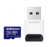 Card memorie Samsung PRO Plus + Cititor USB carduri micro-SDXC 256GB