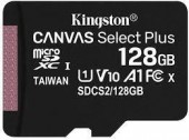 CARD MicroSD KINGSTON, 128 GB, microSDXC, clasa 10, standard UHS-I U1