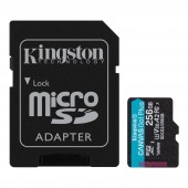 CARD MicroSD KINGSTON, 256 GB, MicroSD, clasa 10, standard UHS-I U3