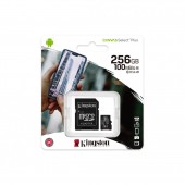 CARD MicroSD KINGSTON, 256 GB, microSDXC, clasa 10, standard UHS-I U3