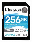 CARD SD KINGSTON, 256 GB, SD, clasa 10, standard UHS-I U3
