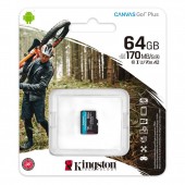 CARD SD KINGSTON, 64 GB, MicroSDXC, clasa 10, standard UHS-I U3