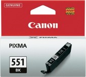 Cartus Cerneala Original Canon Black, CLI-551BK, pentru Pixma IP-7250|8750|IX-6850|MG-5450|5550|5650|6350|6450|6650|7150|7550|MX-725|925, 7ml