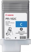 Cartus Cerneala Original Canon Cyan, PFI-102C, pentru LP17|LP24|iPF500|iPF6X0|iPF7X0