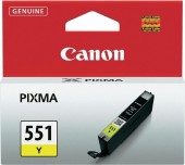 Cartus Cerneala Original Canon Yellow, CLI-551Y, pentru Pixma IP-7250|8750|IX-6850|MG-5450|5550|5650|6350|6450|6650|7150|7550|MX-725|925, 7ml