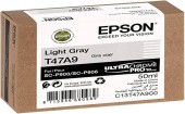 Cartus Cerneala Original Epson Light Grey, T47A9, pentru UltraChrome Pro 10, 50ml
