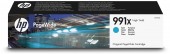 Cartus Cerneala Original HP Cyan, nr.991X, pentru PageWide 750|772|777, 16K