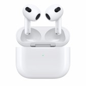 CASTI Apple Airpods gen3, pt. smartphone,  cu Case incarcare Lightning, wireless, intraauriculare - butoni, microfon pe casca, conectare prin Bluetooth 5.0, alb