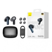 CASTI Baseus Bowie M2S, pt smartphone, wireless TWS, bluetooth 5.3, microfon pe casca, negru  - 6932172626075