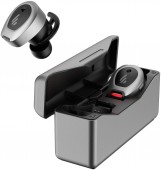 CASTI Edifier, wireless, intraauriculare - butoni, pt smartphone, microfon pe casca, conectare prin Bluetooth 5.0, gri