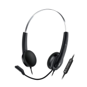 CASTI Genius HS-220U, cu fir, utilizare multimedia, USB Type-C, microfon pe brat, lungime cablu 2.4m, control volum pe fir, negru, - 4710268262190