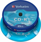 CD-R VERBATIM  700MB, 80min, viteza 52x,  25 buc, spindle