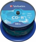 CD-R VERBATIM  700MB, 80min, viteza 52x,  50 buc, spindle