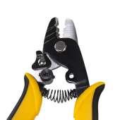 CLESTE dezizolare cablu, LOGILINK, functii: dezizolare fibra optica, cu 3 gauri, diametru 0.13-4mm, maner antialunecare, negru-galben