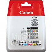Combo-Pack  Original Canon CMYKPB,  PGI-580/CLI-581, pentru Pixma TR7550|TR8550|TS6150|TS6250|TS705|TS8150|TS8250|TS9150|TS9155|TS9550