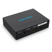 CONVERTOR audio-video Vention, HDMI, EDID audio la HDMI, SPDIF, 2x Jack audio rezolutie , metal, negru,  - 6922794739956
