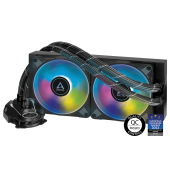 COOLER Arctic Liquid Freezer III Pro 240 ARGB, skt. LGA1851, LGA 1700, AM4, AM5, racire cu lichid, 2 x 120mm P12 Pro, 600 - 3000 RPM, ARGB adresabil, negru
