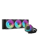 COOLER DeepCool LE360 V2, skt. LGA1851, LGA 1700, AM4, AM5, racire cu lichid, 3 x 120mm, 500 - 2100 RPM, RGB adresabil, negru