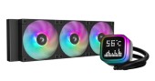 COOLER DeepCool LP360, skt. Intel si AMD, racire cu lichid, 3 x 120mm, 600 - 2400 RPM, iluminare RGB adresabil, afisaj digital, negru