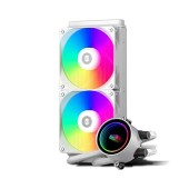 COOLER PCCooler DA240 ARGB, skt. Intel si AMD, racire cu lichid, 2 x 120mm, 500 - 1800 RPM, iluminare RGB adresabil, afisaj digital, alb