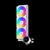 COOLER PCCooler DA360 ARGB, skt. Intel si AMD, racire cu lichid, 3 x 120mm, 400 - 1800 RPM, iluminare RGB adresabil, afisaj LCD, alb
