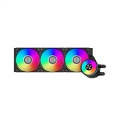 COOLER PCCooler DA360 ARGB, skt. Intel si AMD, racire cu lichid, 3 x 120mm, 400 - 1800 RPM, iluminare RGB adresabil, afisaj LCD, negru