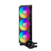 COOLER PCCooler DA360 Pro ARGB Digital, skt. Intel si AMD, racire cu lichid, 3 x 120mm, 500 - 2200 RPM, iluminare RGB adresabil, afisaj digital, negru