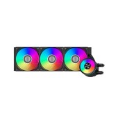 COOLER PCCooler DA360 Pro ARGB, skt. Intel si AMD, racire cu lichid, 3 x 120mm, 500 - 2200 RPM, iluminare RGB adresabil, afisaj digital, negru