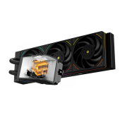 COOLER Thermalright , skt. Intel si AMD, racire cu lichid AIO, 3 x 120mm, 2150 rpm, pompa 6400 rpm, ecran AMOLED 6.67, ARGB, negru