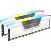 Corsair Vengeance RGB 64GB, DDR5, 5200MHz, CL40, 2x32GB, 1.25V Intel XMP, Alb