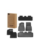 COVOR AUTO Baseus T-Space, set 6 bucati compatibil Tesla Model Y, realizat din TPE+velvet, negru  - 6932172634346