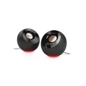 CREATIVE PEBBLE SE USB-C 2.0 Speakers w/Bluetooth 5.3, RGB Lighting, Aux, black