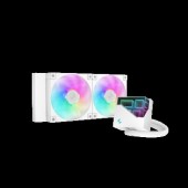 DeepCool LT 240ARGB, skt. Intel si AMD, racire cu lichid, 2 x 120mm, 600 - 2400 RPM, iluminare RGB, alb