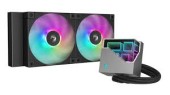 DeepCool LT 240ARGB, skt. Intel si AMD, racire cu lichid, 2 x 120mm, 600 - 2400 RPM, iluminare RGB, negru