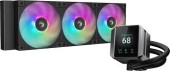 DeepCool MYSTIQUE 360, skt. Intel si AMD, racire cu lichid, 3 x 120mm, 600 - 2400 RPM, iluminare RGB, afisaj digital, negru