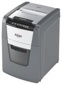 Distrugator automat documente Rexel OPTIMUM 100X , 100 coli, P4, cross-cut, cos  34 litri, negru-gri