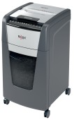 Distrugator automat documente Rexel OPTIMUM 300X , 300 coli, P4, cross-cut, cos  60 litri, negru-gri