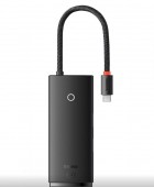 DOCKING Station Baseus Lite, conectare PC USB Type-C, USB 3.0 x 3, USB Type C x 1 PD 20V/5A, HDMI x 1/4K/30Hz, negru  - 6932172606305