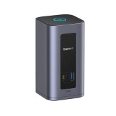 DOCKING Station Baseus Nomos NU1 Air Spacemate 12-in-1, conectare PC USB-C, 2xHDMI 2K@60,2xDP2K@60,2xUSB-C,2xUSB-A 5Gb,2xUSB-A,RJ45,PD 100W, gri  - 6953156210981