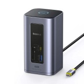 DOCKING STATION Baseus Spacemate RD1 12 in 1, input USB Type-C, output 2xHDMI 4K@60Hz, 2xUSB-C, 2xUSB-A, 2xUSB, 1xRJ45, card reader SD/micro SD, 1XUSB-C, gri  - 6932172687137