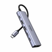 DOCKING Station Ugreen, CM511 conectare PC USB Type-C, USB 3.0 x 2|HDMI x 1/4K/60Hz|USB Type C x 2 PD 100W, aluminiu, gri