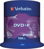 DVD+R VERBATIM  4.7GB, 120min, viteza 16x, 100 buc, Single Layer, spindle, 
