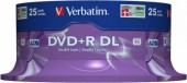 DVD+R VERBATIM  8.5GB, 240min, viteza 8x, 25 buc, Double Layer, spindle, 
