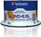 DVD+R VERBATIM  8.5GB, 240min, viteza 8x, 50 buc, Double Layer, spindle, printabil, 
