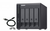 EXPANSION NAS QNAP, HDD x 4, capacitate maxima 24 TB, porturi USB Type C
