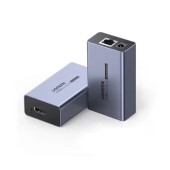 EXTENDER VIDEO Ugreen, CM455 necesita cablu UTP Cat5e/6 max 50m, suporta HDMI 1.3, rez. maxima 1080P/60Hz, contine 1 transmitter si 1 receiver, metalic, gri - 6941876216550
