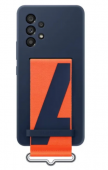 Galaxy A53; Silicone Cover with Strap; Navy