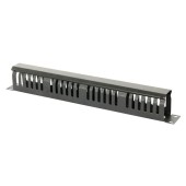 Ghidaj patchcord-uri metalic cu capac , 1U , negru - DATEUP