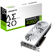 GIGABYTE Video Card NVIDIA GeForce RTX 4060 Ti AERO OC 8G, CUDA Cores 4352, Recommended PSU 500W, 2xDP, 2xHDMI)